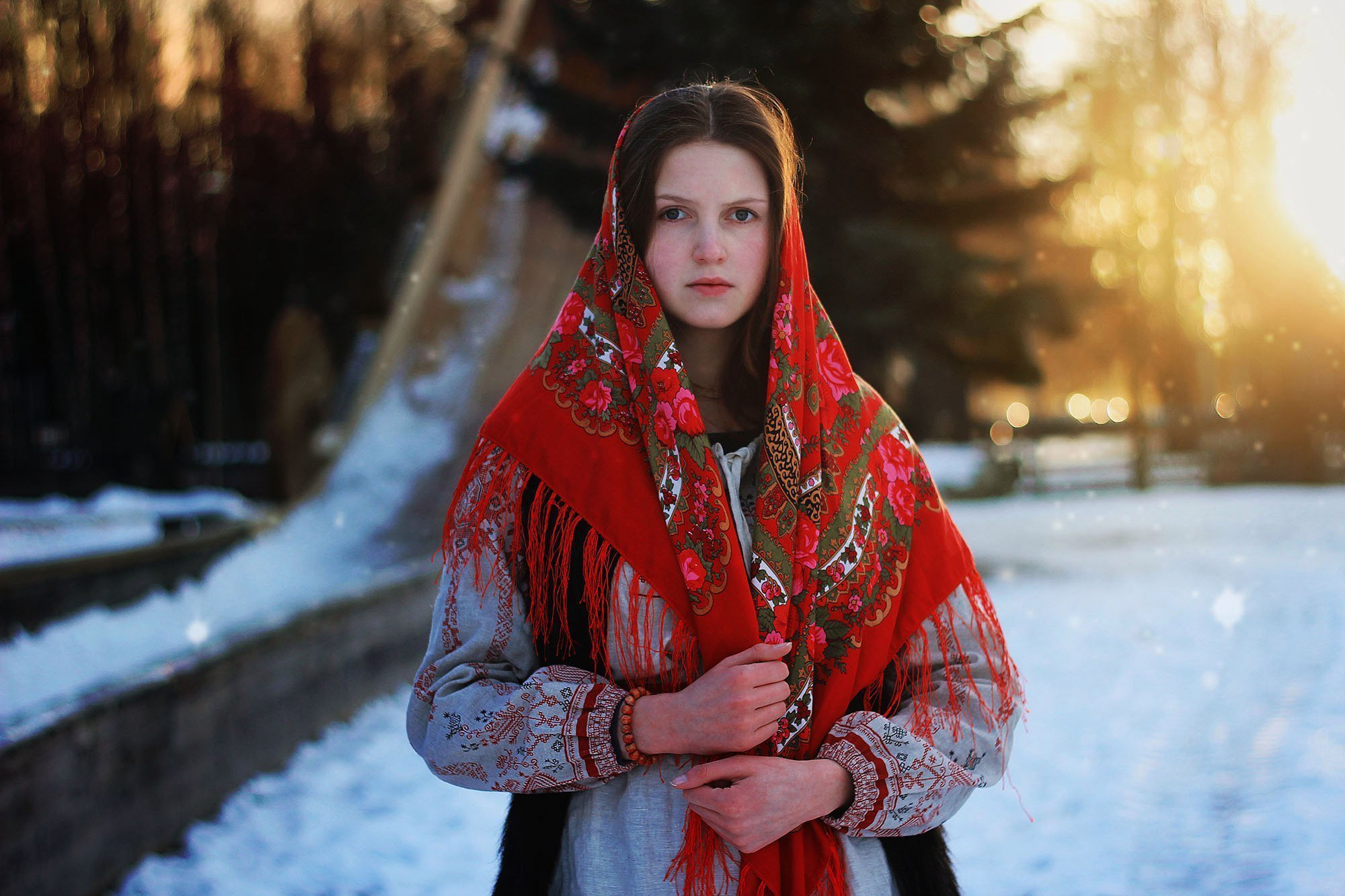 Girls in Slavic costumes in Anshan