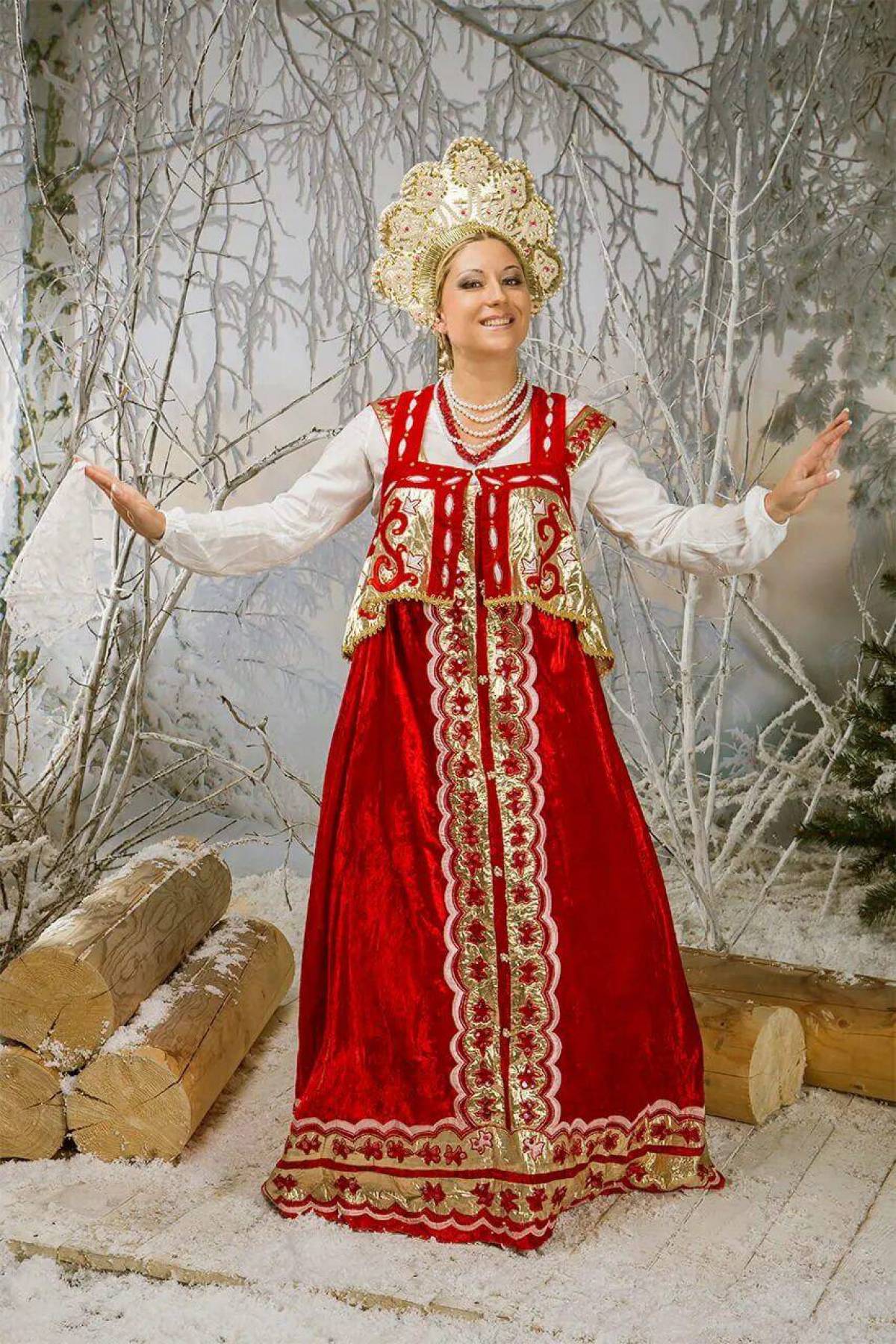 Girls in Slavic costumes in Anshan